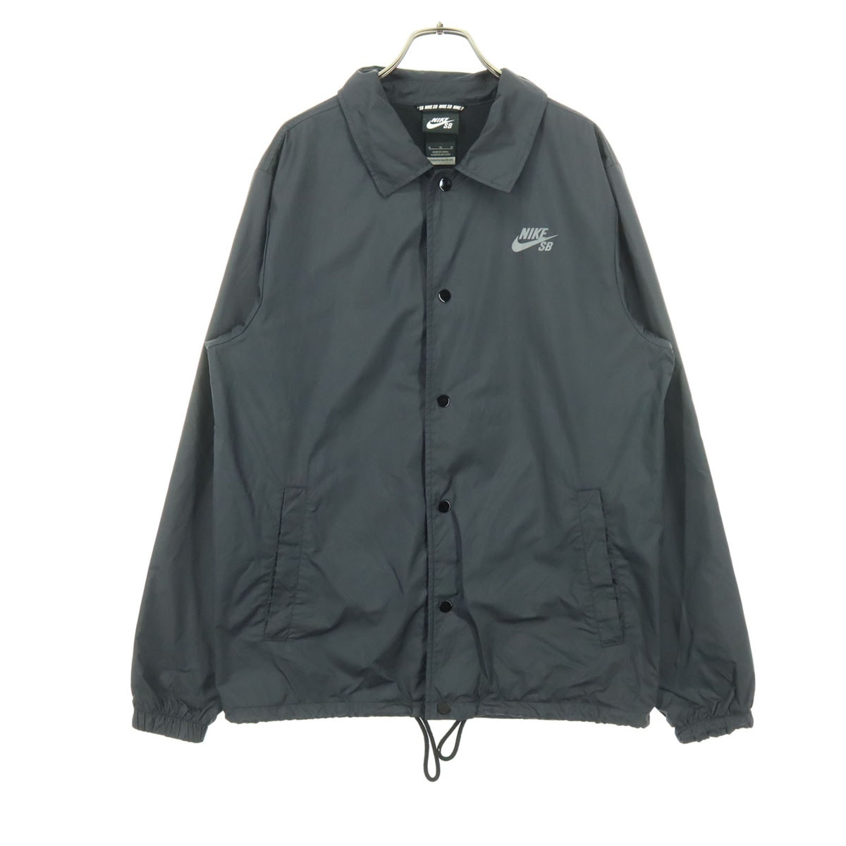 NIKE SB ナイキ エスビー ワンポイントロゴ 長袖 裏メッシュ コーチジャケット M ブラック