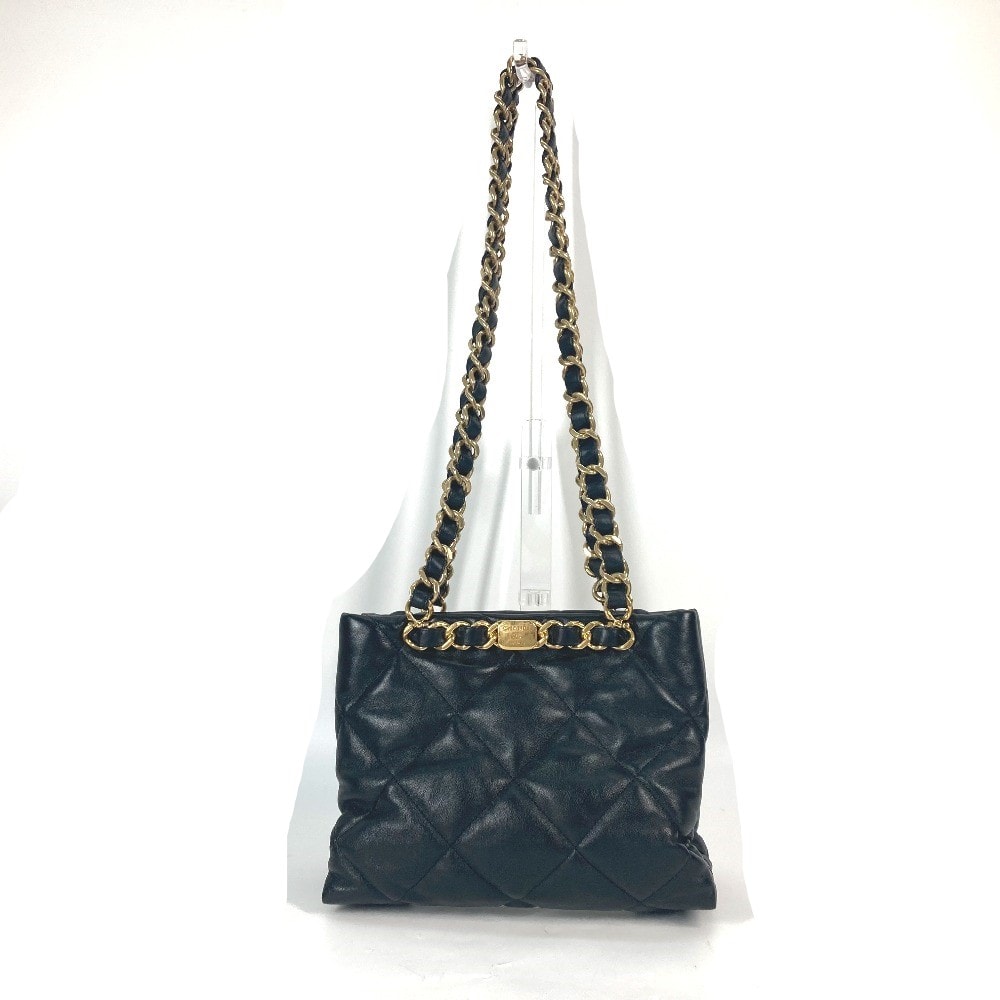 シャネル CHANEL マトラッセ スモールショッピングバッグ AS3502 チェーンバッグ キルティング カバン CC ココマーク ショルダーバッグ ラムスキン ブラック 新品同様