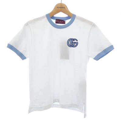 グッチ GUCCI エンブロイダリー付きコットンジャージーTシャツ ダブルG 818787 XJG5A Tシャツ