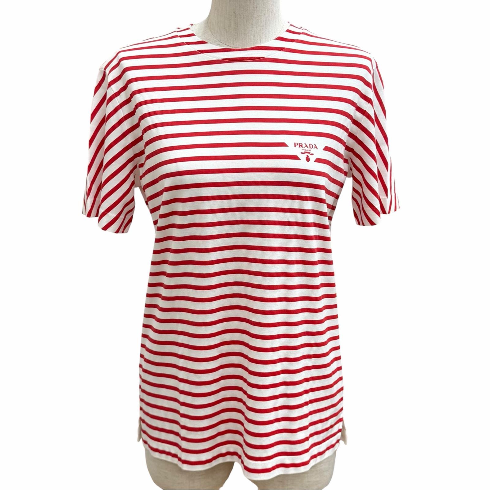 未使用品 プラダ 半袖Tシャツ レッド S 3590A S221 103D