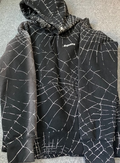 Supreme スパイダーウェブ パーカー ブラック M
