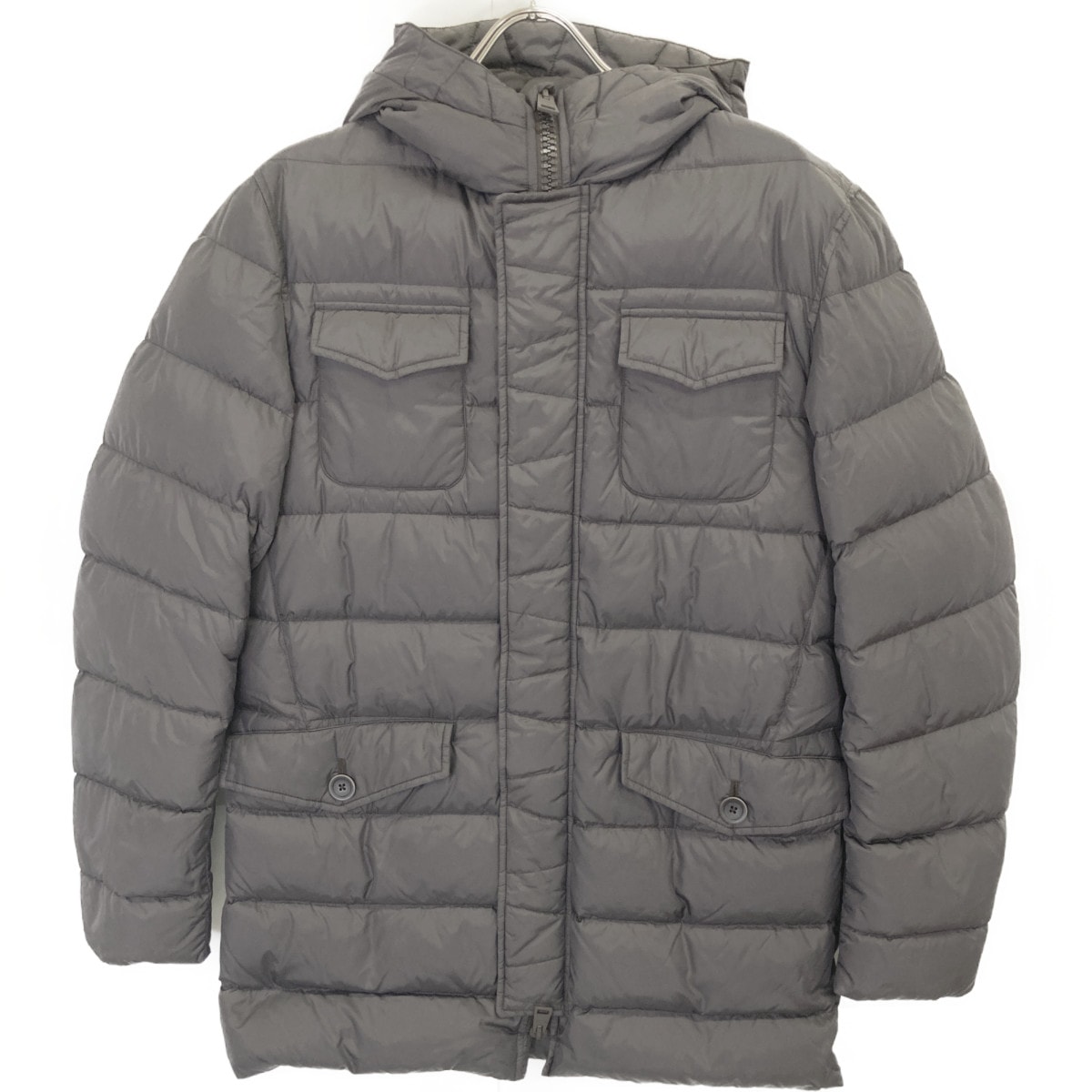 ヘルノ PI0191U 21年 ダークブラウン POLAR-TECH フーデットダウンコート 48