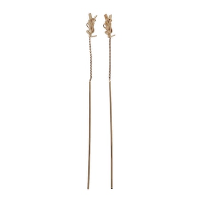 サンローラン SAINT LAURENT カサンドラ スレッダーイヤリング 618031Y15008030 ピアス メタル ゴールド レディース【中古】【ABランク】