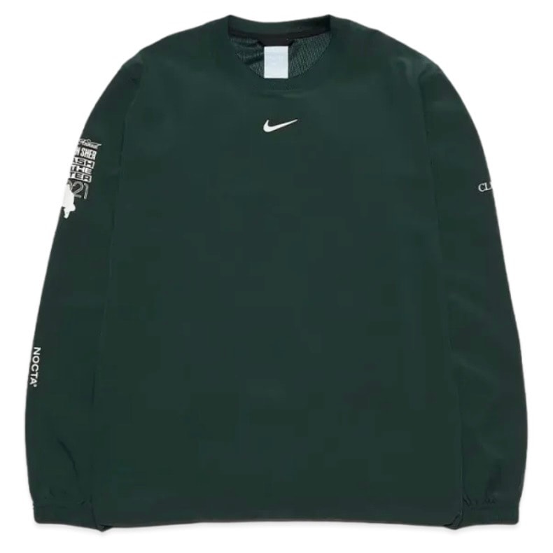 ナイキ ノクタ ロング スリーブ ウーブン クルー "プロ グリーン"