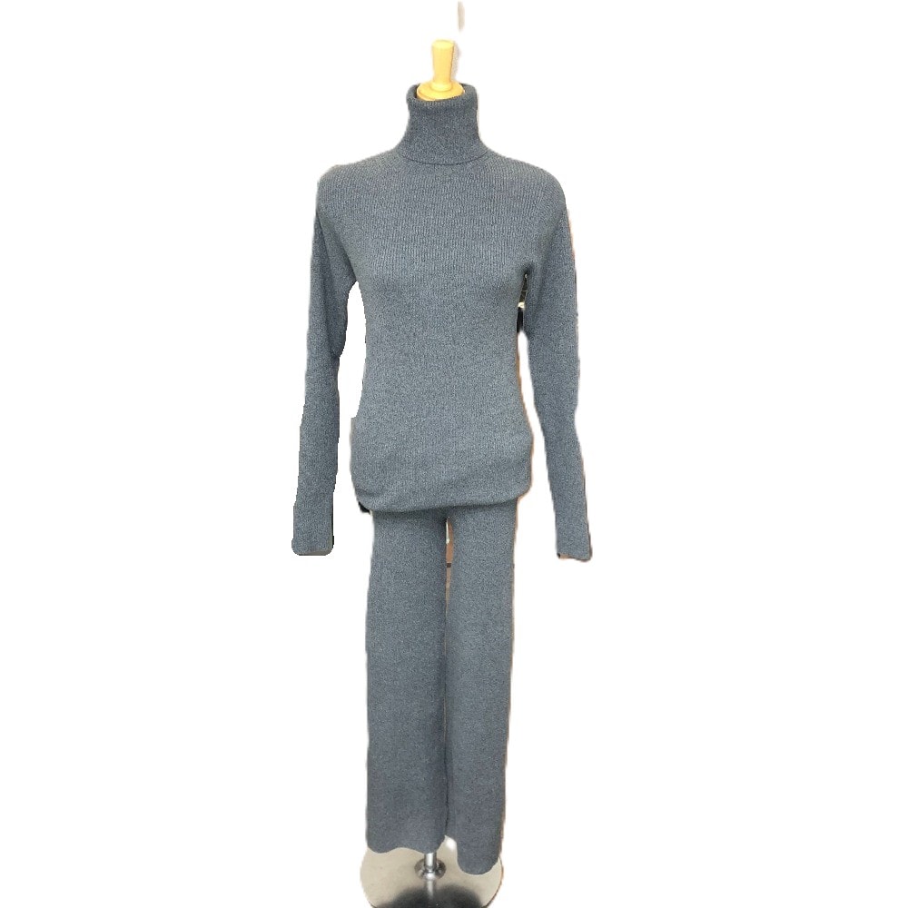 クラネ CLANE ハイネック ニット ワンピース&パンツ ワンピース 洋服 セットアップ ポリエステル グレー 新品同様