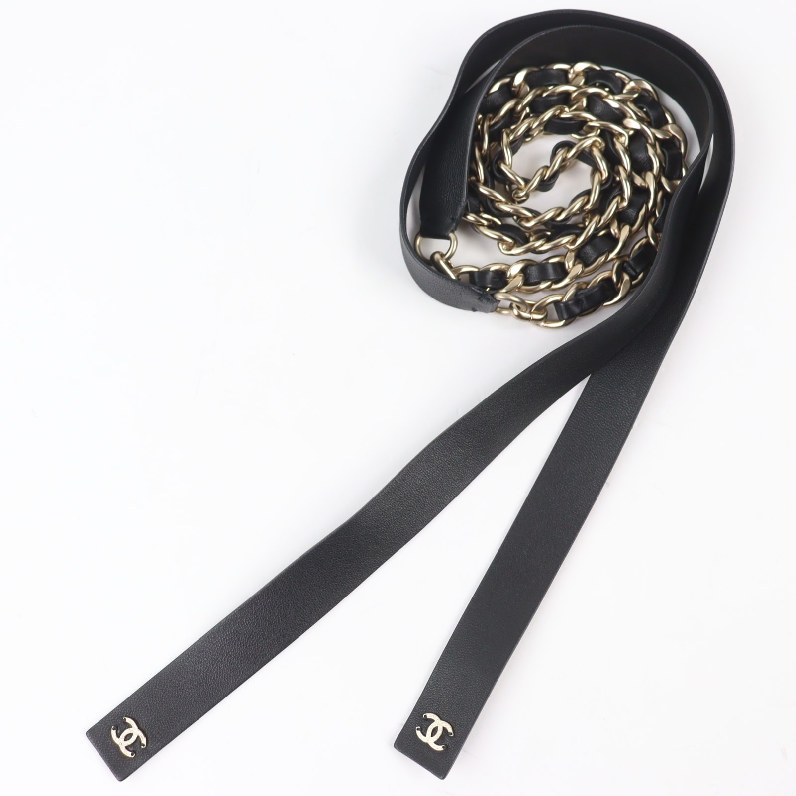 美品 シャネル ベルト ブラック レディース S B20C