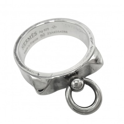 HERMES エルメス 指輪 コリエドシアンリング アクセサリー ジュエリー 小物 50サイズ シルバー925 約10号 シルバー レディース 約4.5g【中古品】