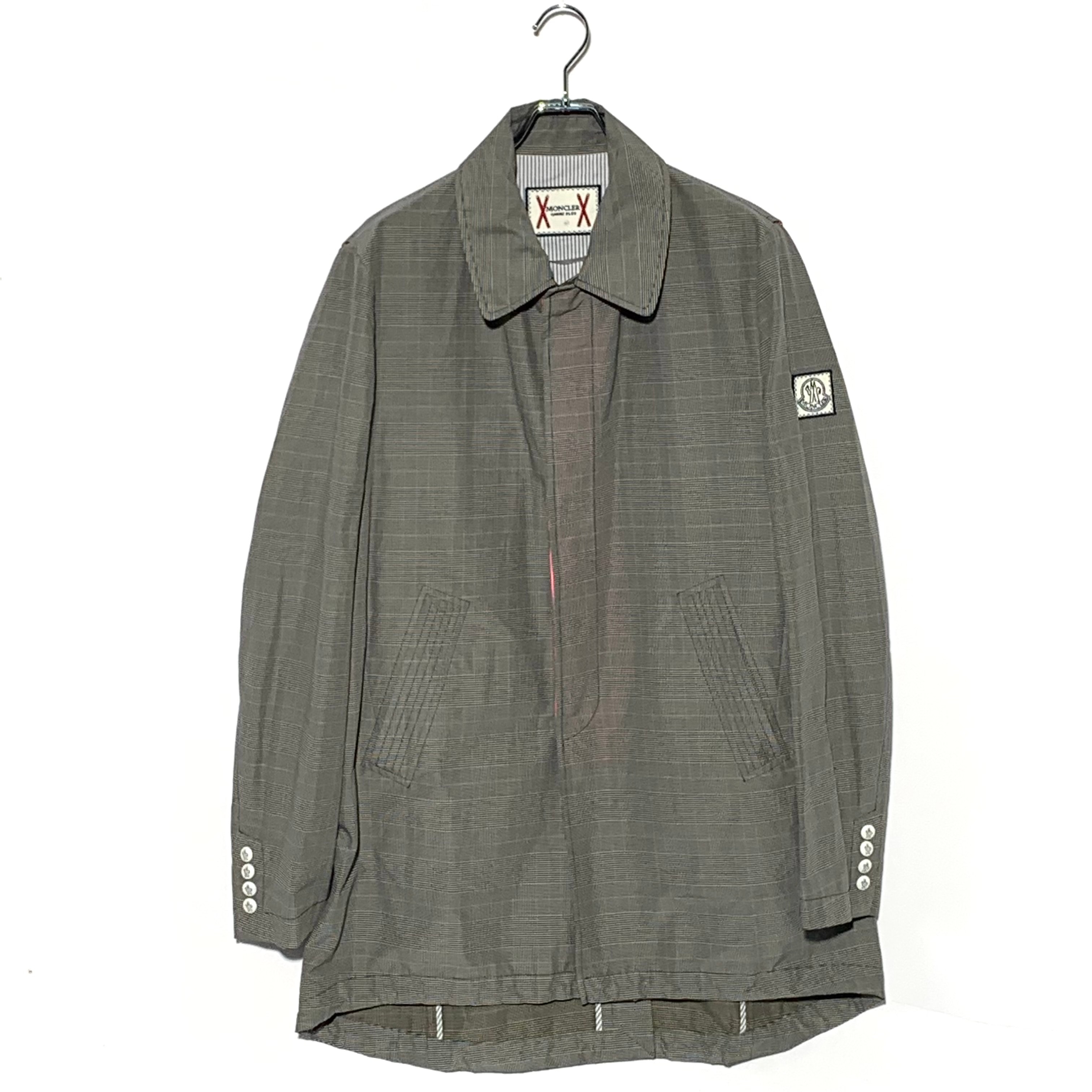 MONCLER GAMME BLEU IMPERMEABILE PLAND COLLAR COAT Grey