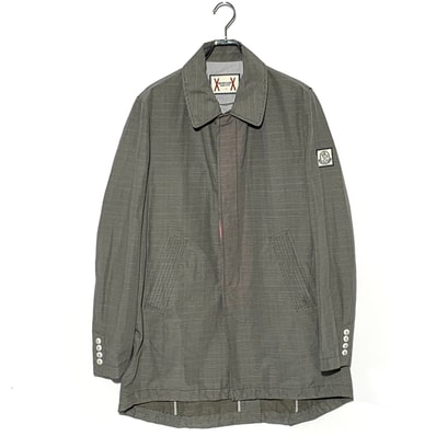 MONCLER GAMME BLEU IMPERMEABILE PLAND COLLAR COAT Grey