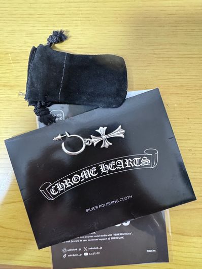 Chrome Hearts Hoop CH Cross Earrings "Silver"