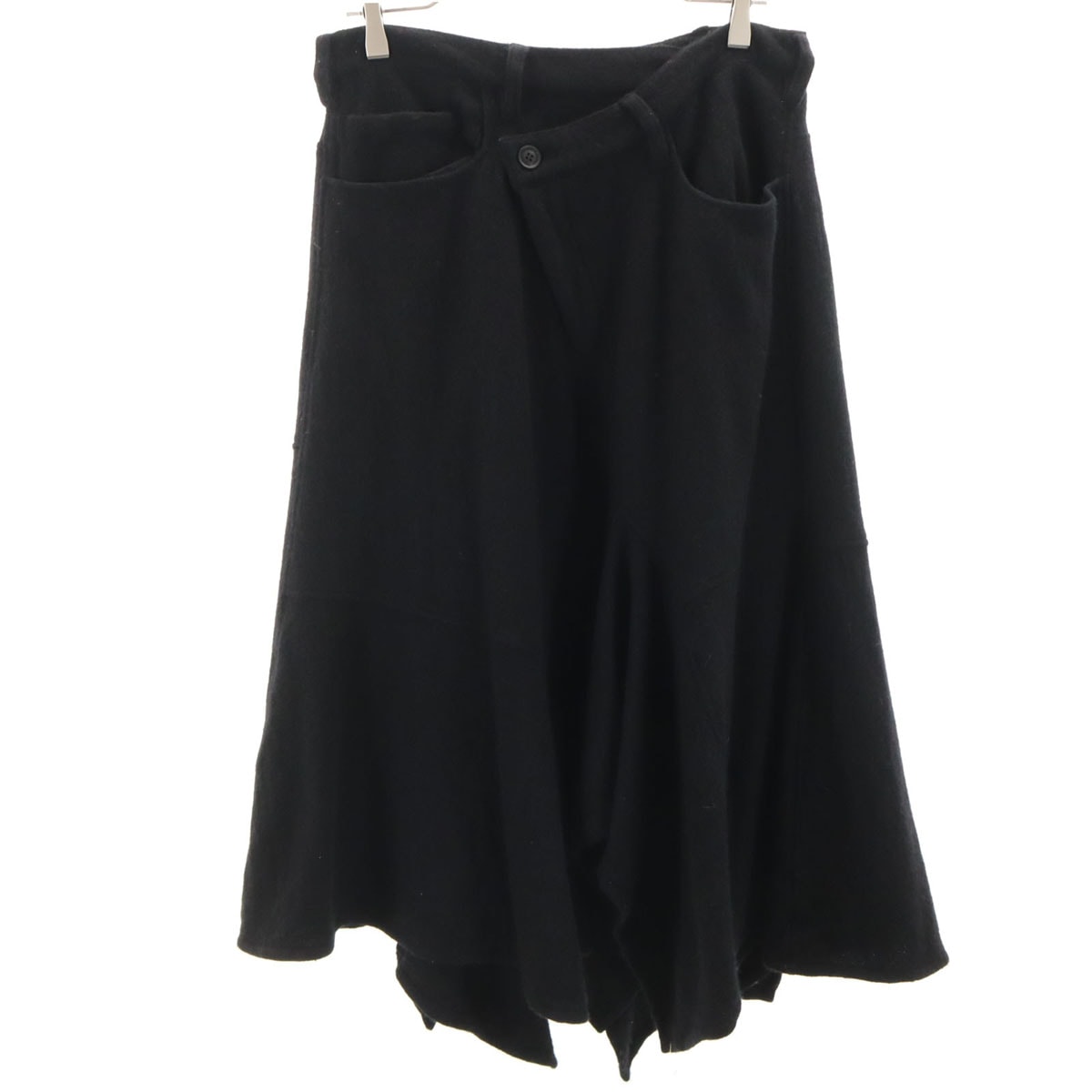 Ground Y グランドワイ 日本製 ミモレ丈 フレアスカート 1 ブラック