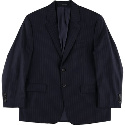 古着 ラルフローレン Ralph Lauren LAUREN ローレン ストライプ柄 ウールテーラードジャケット カナダ製 メンズL相当/eaa613369