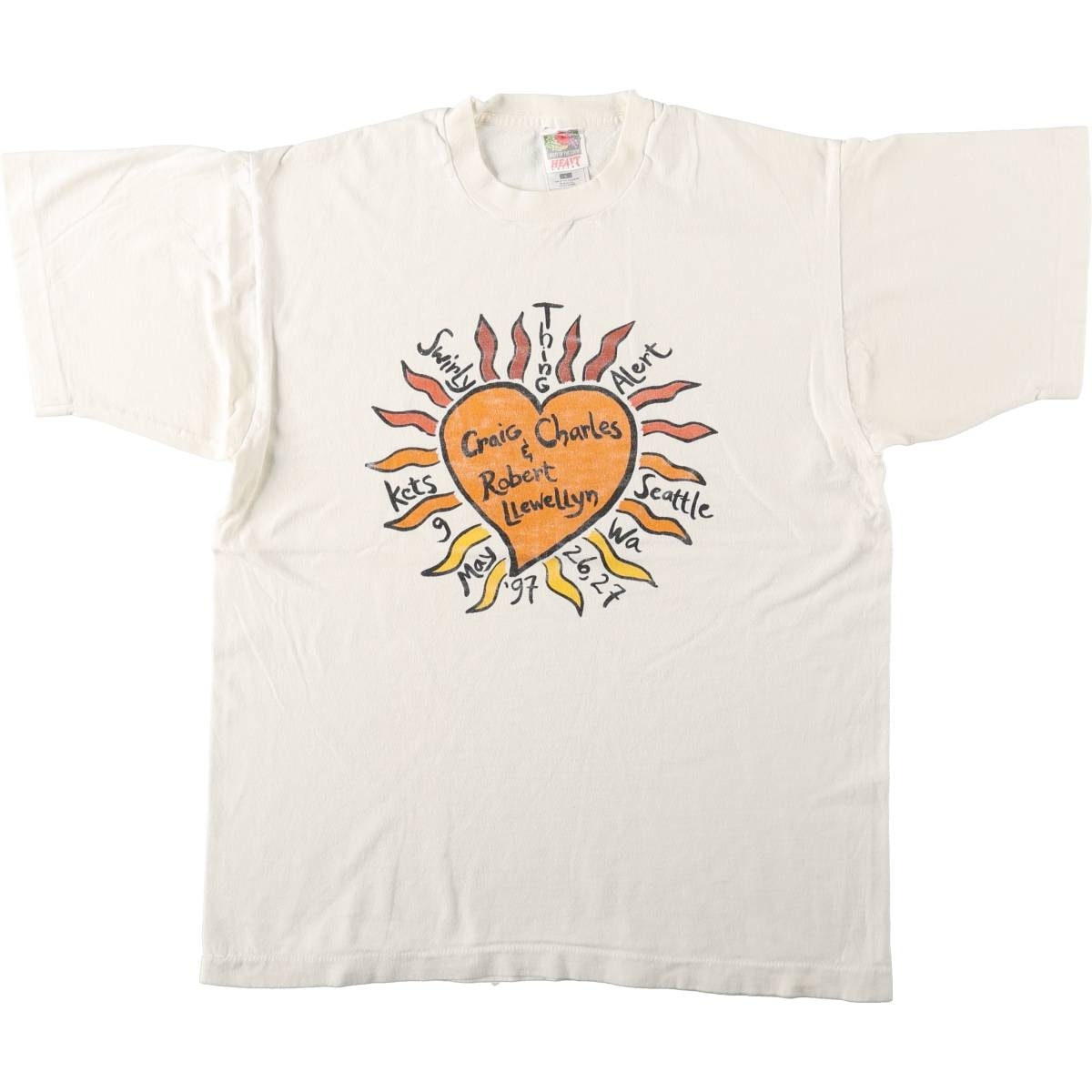 古着 90年代 フルーツオブザルーム FRUIT OF THE LOOM HEAVY cotton プリントTシャツ USA製 メンズL相当 ヴィンテージ/eaa642325