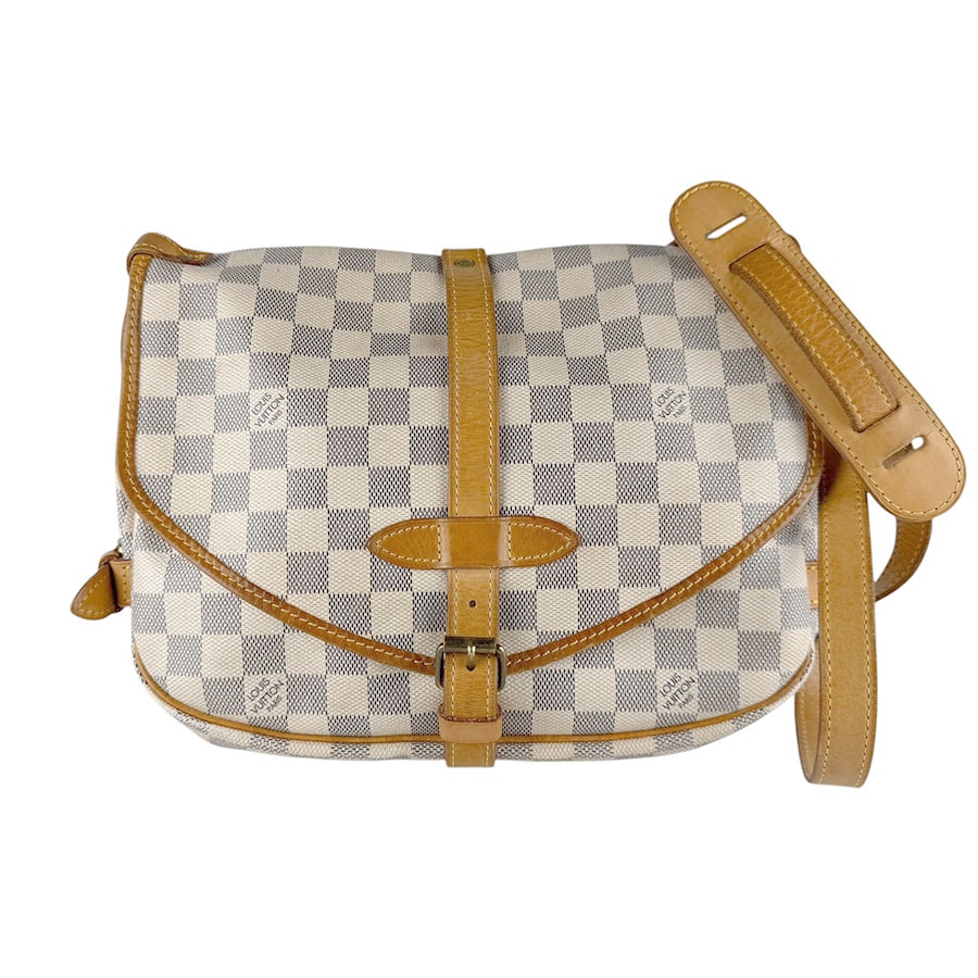 ルイ ヴィトン LOUIS VUITTON ショルダーバッグ ダミエ アズール SPオーダー ソミュール30 ダミエアズールキャンバス アイボリー ユニセックス N48202【中古】 z10041