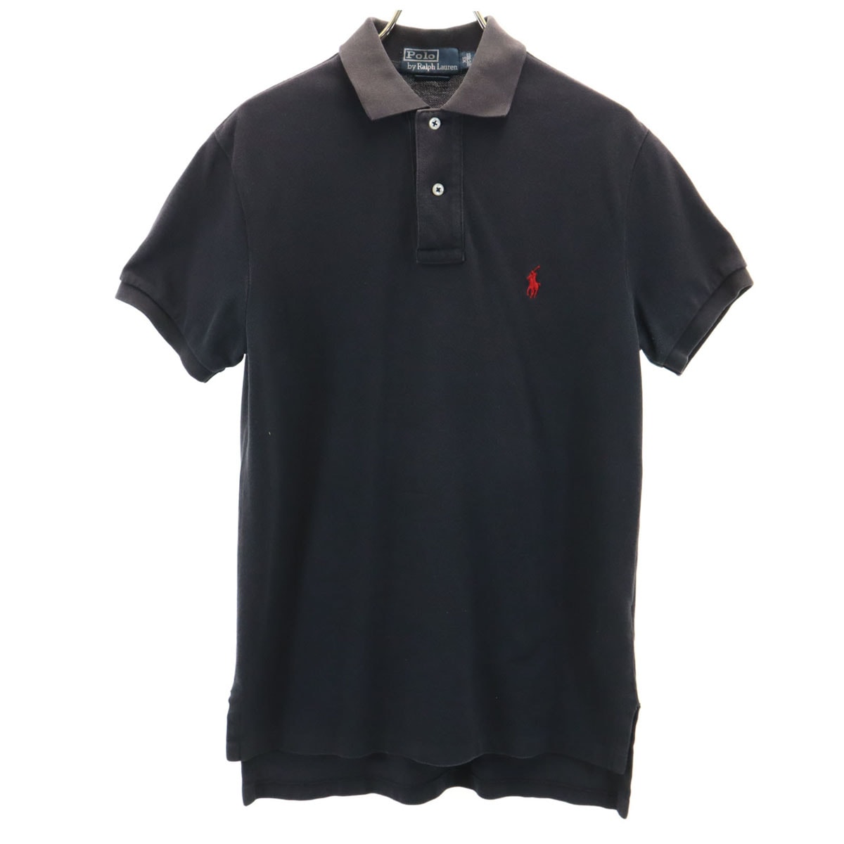 Polo by Ralph Lauren ポロバイラルフローレン 半袖 カスタムフィット ポロシャツ XS ブラック系 鹿の子