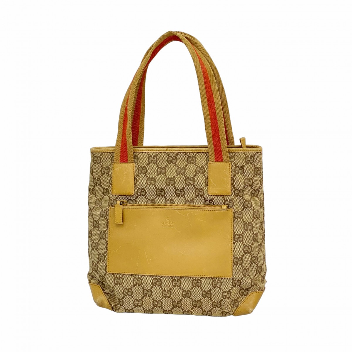 【6dc3369-k】グッチ トートバッグ GGキャンバス 019 0402 キャンバス ベージュ ブラウン シルバー金具【中古】レディース