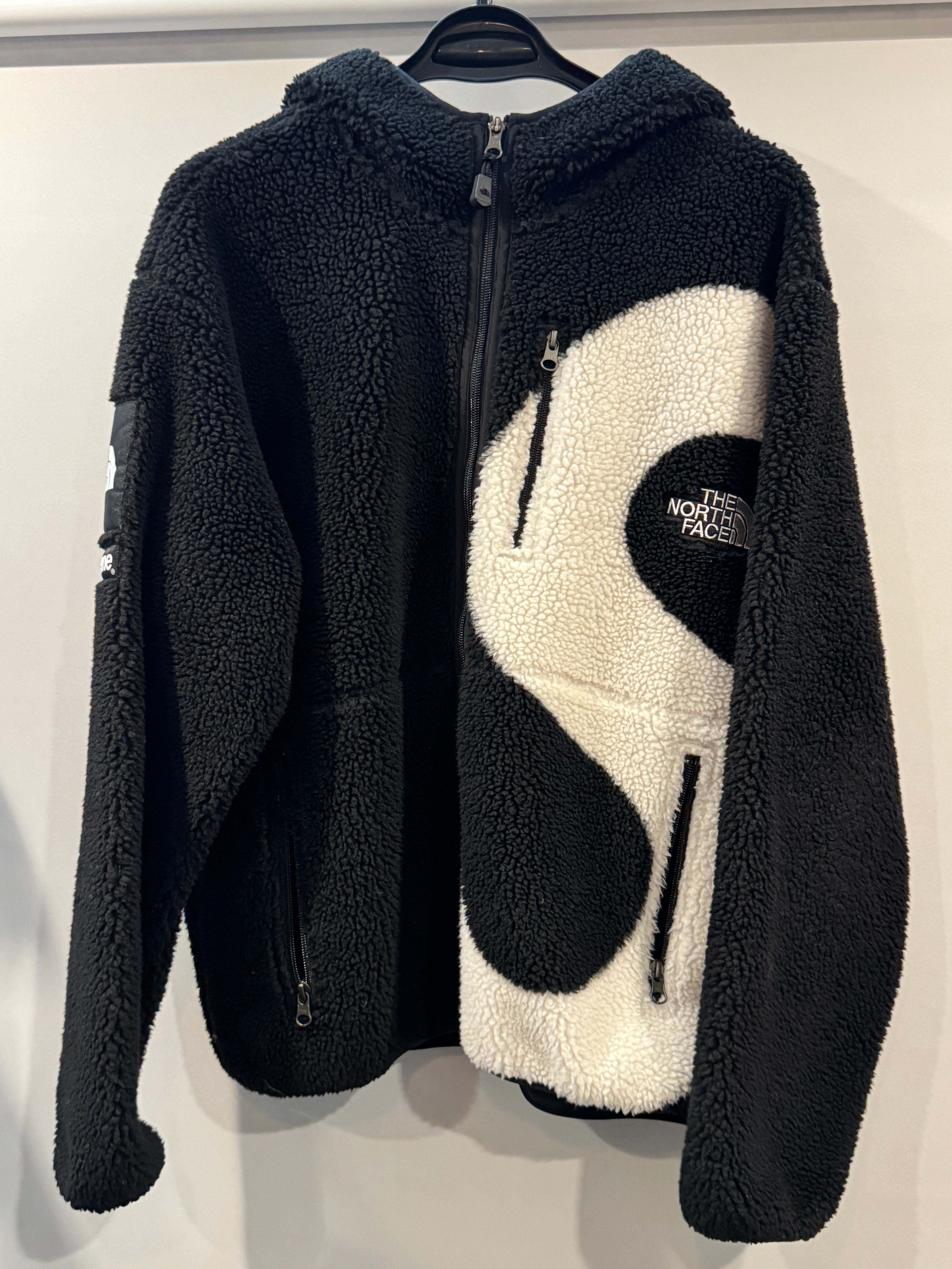 Supreme x The North Face S Logo Hooded Fleece Jacket "Black"