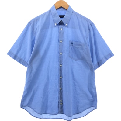 古着 バーバリー Burberry's 半袖 ボタンダウンシャツ スペイン製 メンズL相当/eaa554514