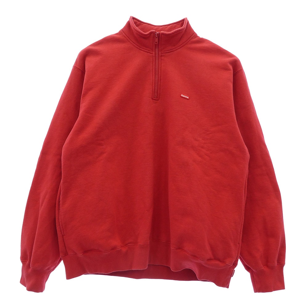 Supreme シュプリーム スウェット Small Box HalfZip Pullover スモールボックスロゴ ハーフジップ プルオーバー スウェット レッド系 M【中古】