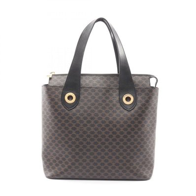 セリーヌ CELINE マカダム ハンドバッグ バッグ PVCコーティングキャンバス レザー レディース ブラック系 / ブラウン系 【中古】
