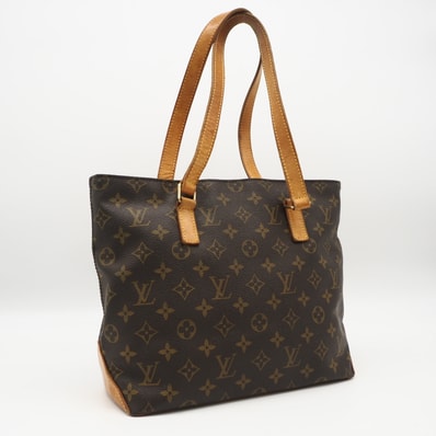 LOUIS VUITTON ルイ・ヴィトン モノグラム カバピアノ M51148 ハンドバッグ ブラウン ベージュ コーティングキャンバス レザー レディース
