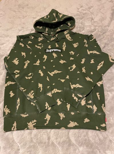 Supreme Box Logo Hooded Sweatshirt "Olive Russian Camo" (21FW)
