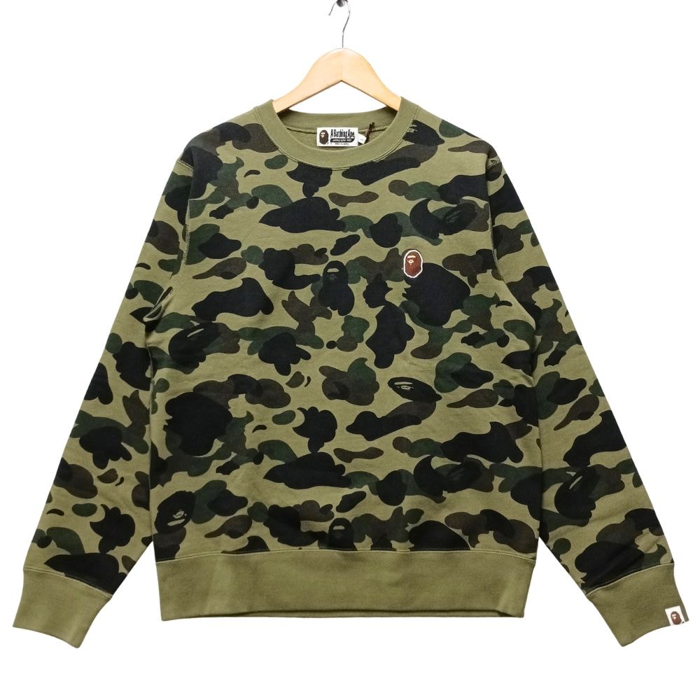 A BATHING APE アベイシングエイプ 1ST CAMO ONE POINT CREWNECK 迷彩 スウェット 56556