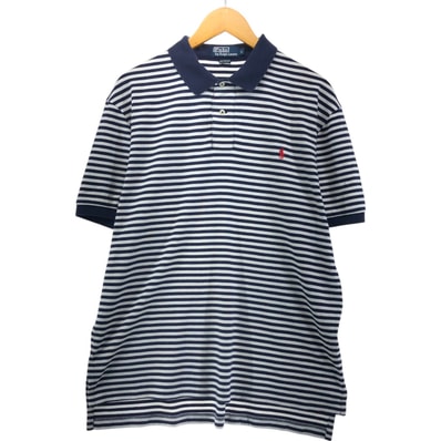 古着 ラルフローレン Ralph Lauren POLO by Ralph Lauren CUSTOM FIT 半袖 ボーダー ポロシャツ メンズL相当/eaa546059