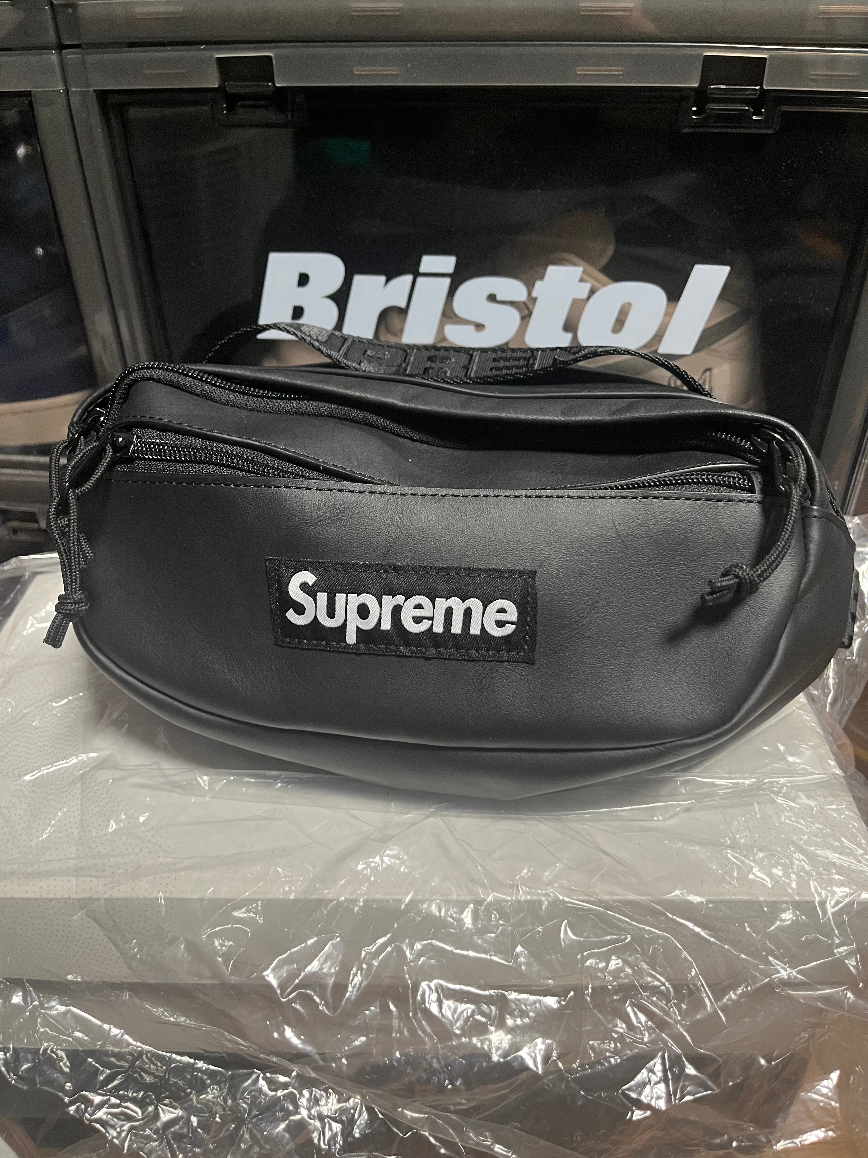 Supreme Leather Waist Bag 