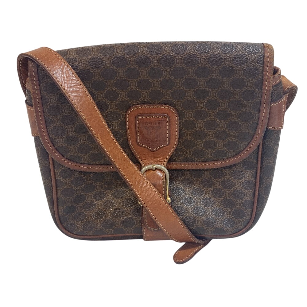 セリーヌ CELINE ショルダーバッグ マカダム柄 ブラウン