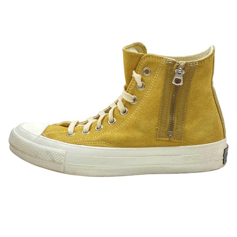 CONVERSE コンバース スニーカー 1CL446 × NIGO ニゴー CHUCK TAYLOR SUEDE Z HI チャックテイラー スエード ジップ ハイカットスニーカー イエロー系 ベージュ系 26cm【中古】