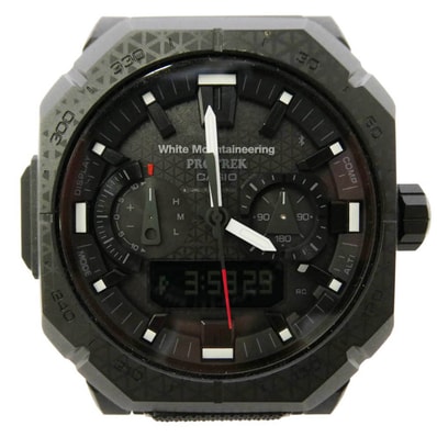 CASIO カシオ PRW-B1000WM-1JR × PRO TREK × White Mountaineering Climber Line プロトレック ホワイトマウンテニアリング クライマーライン チタンバンド 腕時計 ウォッチ【極上美品】【中古】