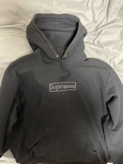 Supreme KAWS Chalk Logo Hooded Sweatshirt "Black"(2021)