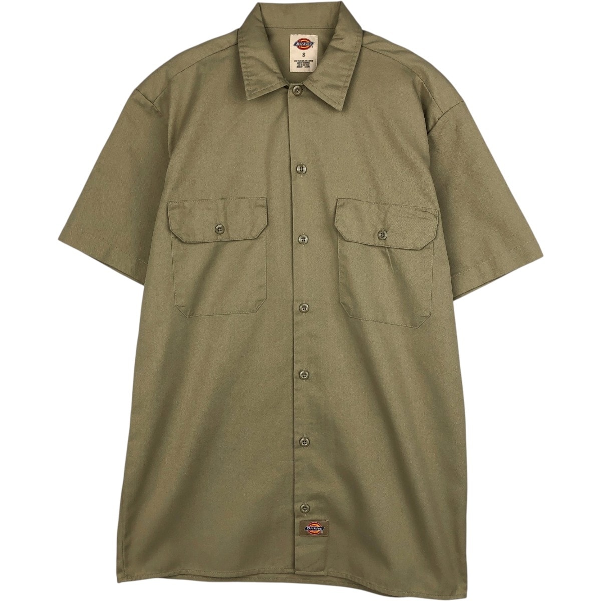 古着 ディッキーズ Dickies 半袖 ワークシャツ ボックスシャツ メンズS相当/eaa658052