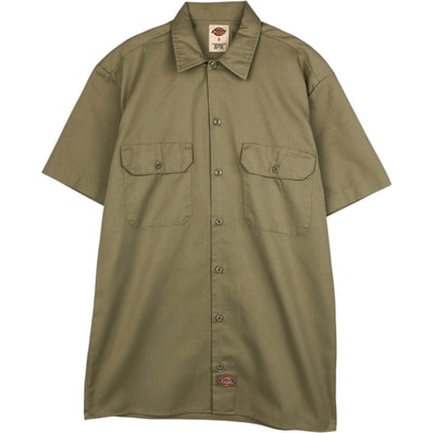 古着 ディッキーズ Dickies 半袖 ワークシャツ ボックスシャツ メンズS相当/eaa658052
