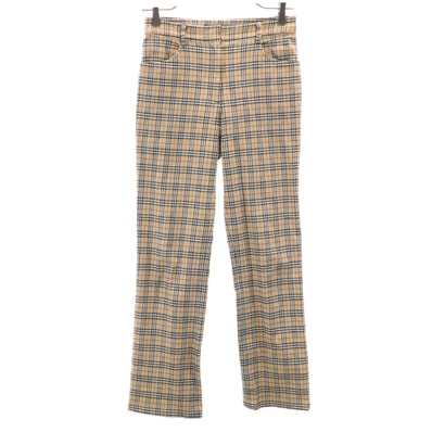 Burberrys Blue label バーバリーズブルーレーベル 90s オールド ノバチェック柄 ロングパンツ 36 ベージュ 三陽商会