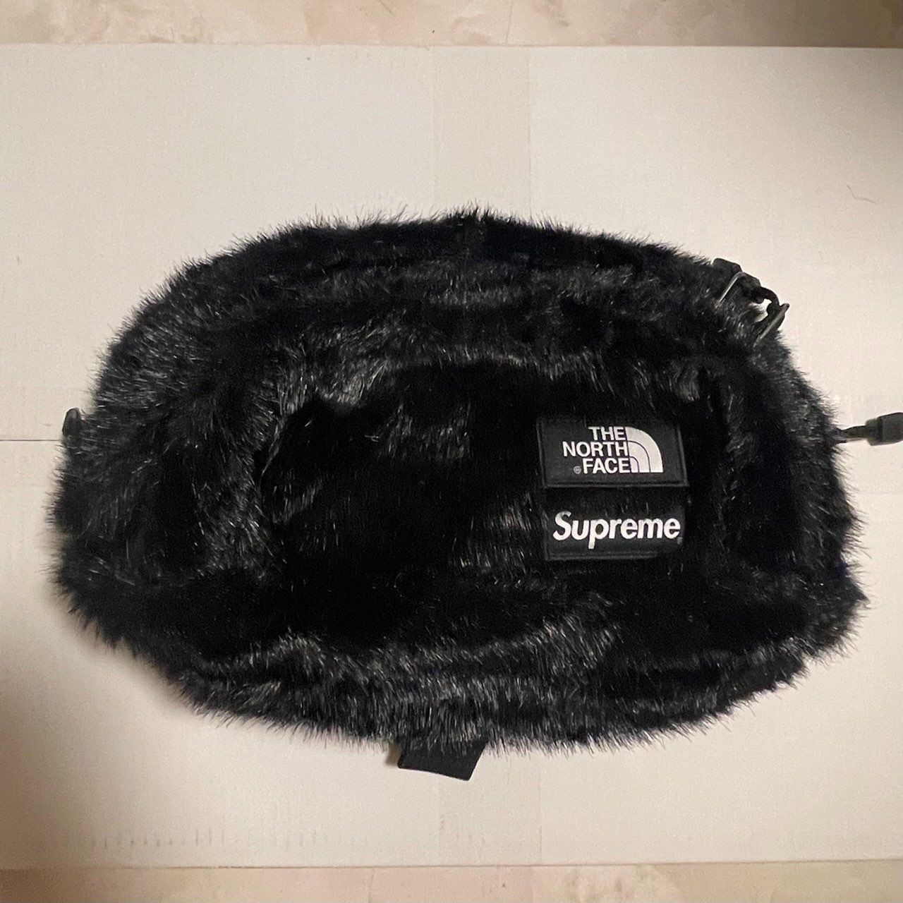 Supreme x The North Face Faux Fur Waist Bag "Black" NM82093I / NF0A5G87