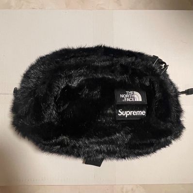 Supreme x The North Face Faux Fur Waist Bag "Black" NM82093I / NF0A5G87