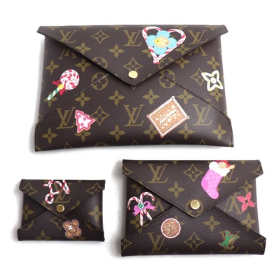 LOUIS VUITTON ルイ・ヴィトン ポシェット キリガミ モノグラム ブラウン M12203 ICチップ クリスマス限定 ヴィヴィエンヌ レディース【中古】【美品】