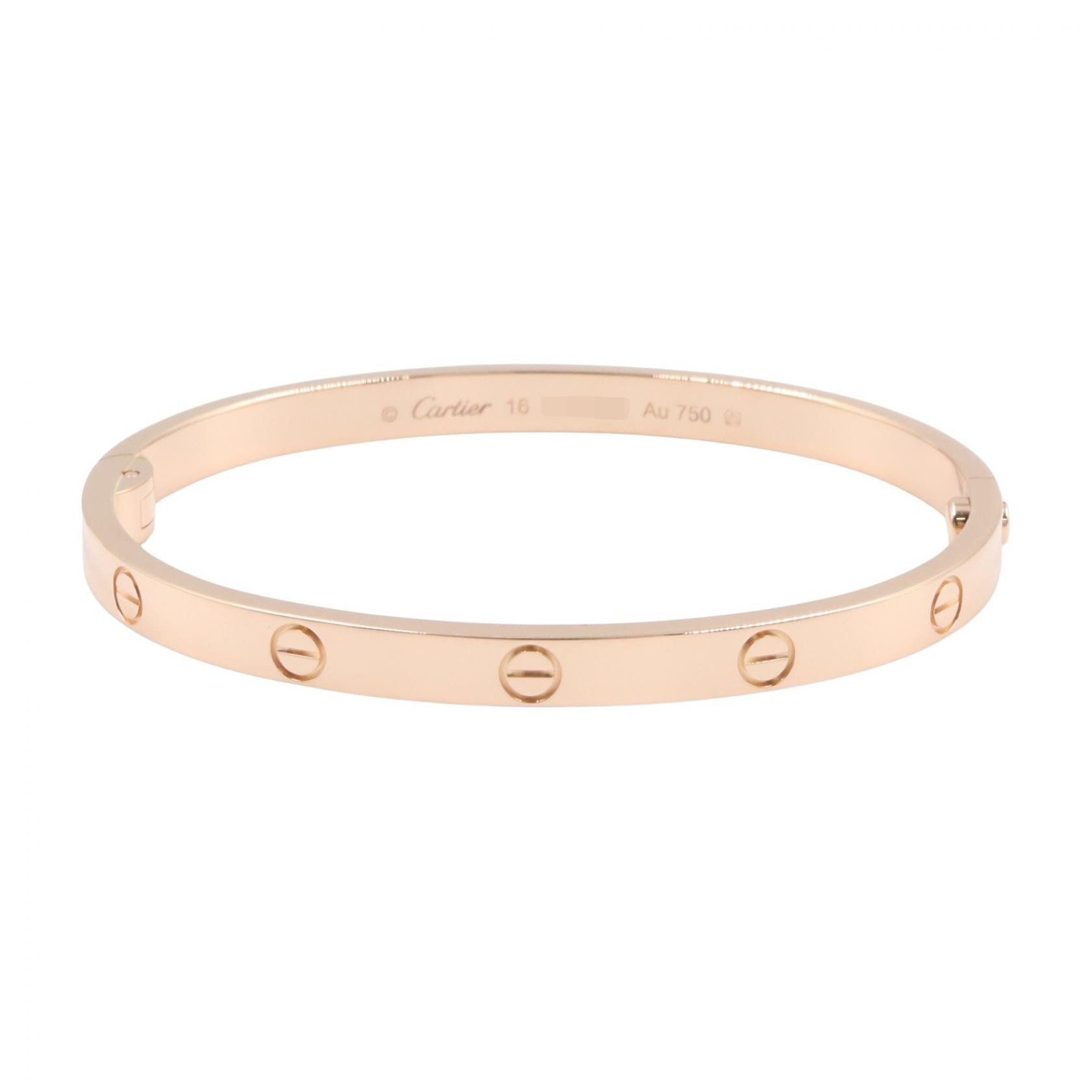 カルティエ CARTIER ラブブレス ブレスレット アクセサリー K18PG(ピンクゴールド) レディース ゴールド系 B6081417 【中古】