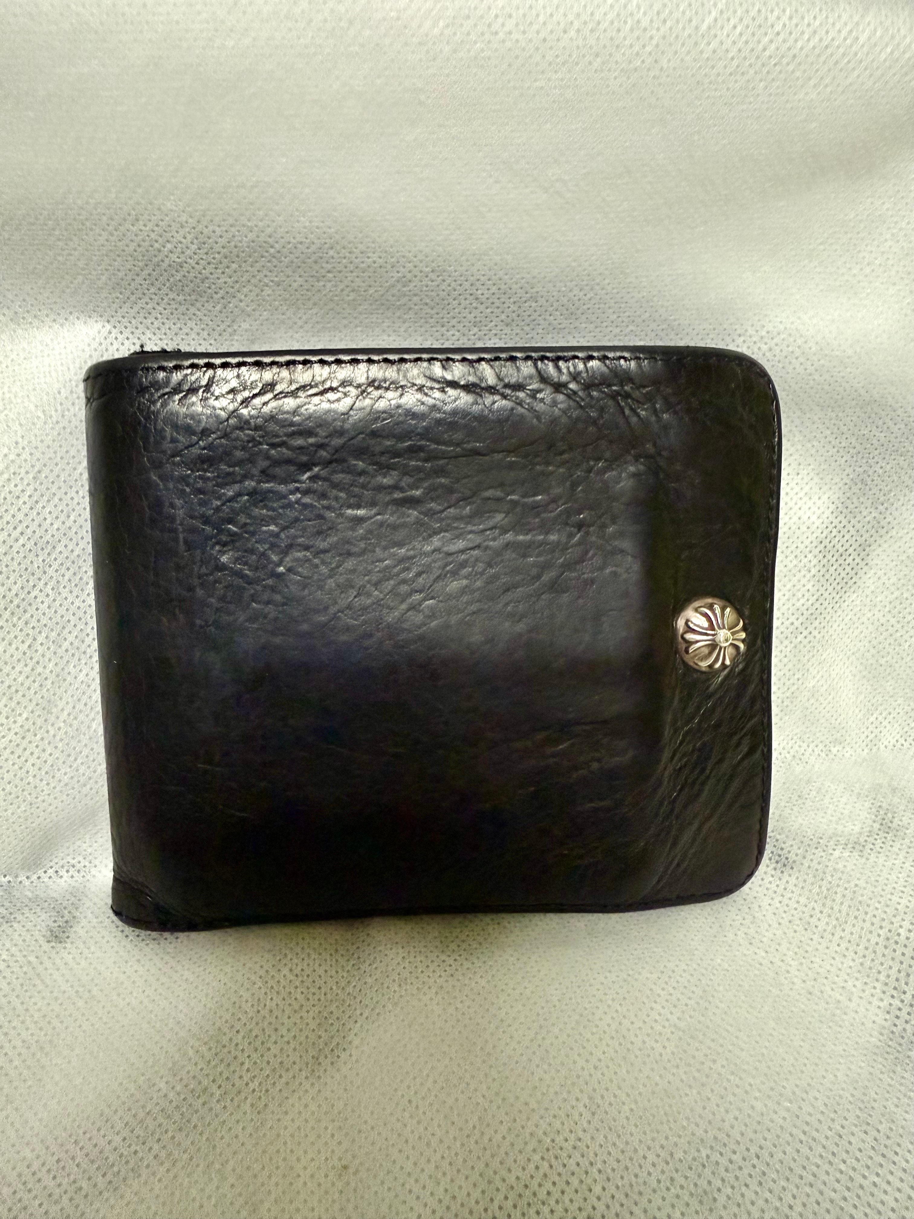 Chrome Hearts 1-Snap Cross Button Wallet "Black"