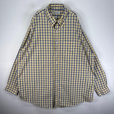 古着 ブルックスブラザーズ Brooks Brothers 長袖シャツ ボタンダウン 2XL イエロー系 チェック メンズ
