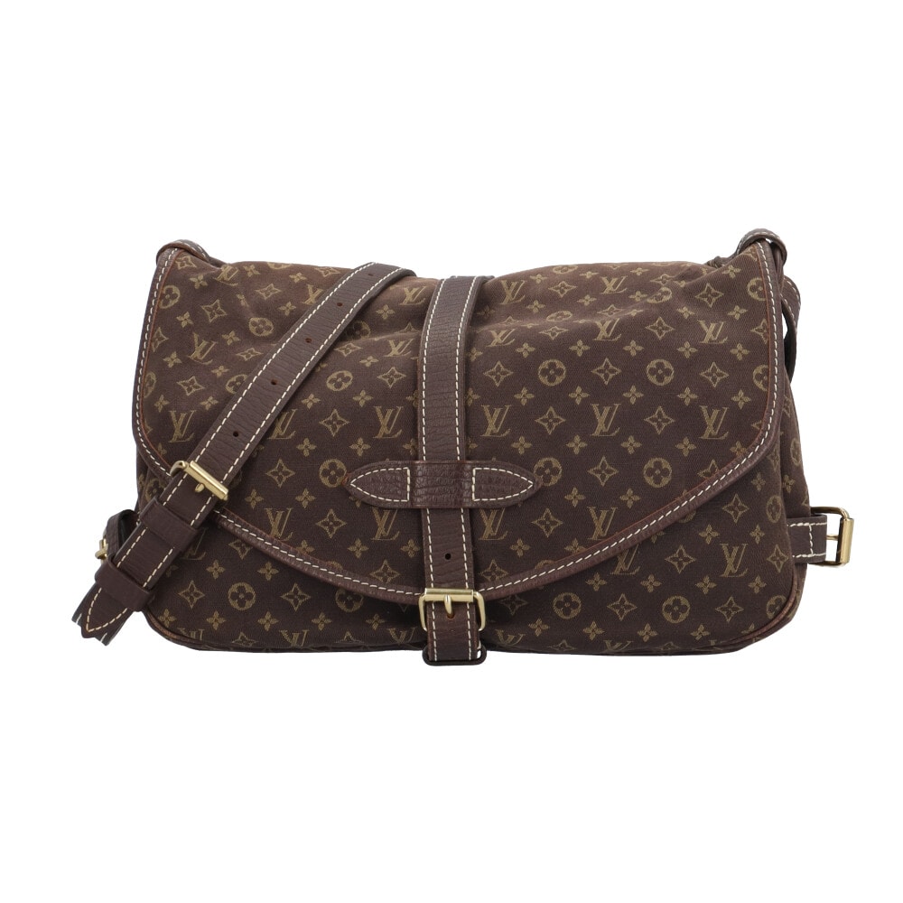 ルイヴィトン ソミュール30 モノグラムミニラン ショルダーバッグ モノグラムミニラン M95227 ブラウン レディース LOUIS VUITTON 中古