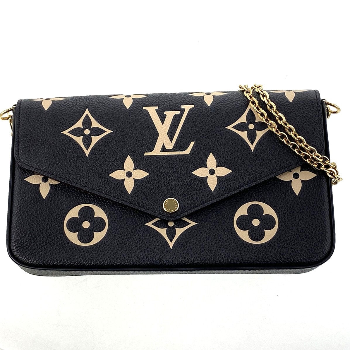 LOUIS VUITTON ルイ・ヴィトン ポシェット フェリシー ショルダーバッグ M82479 モノグラムアンプラント ブラック バイカラー  レディース【中古】