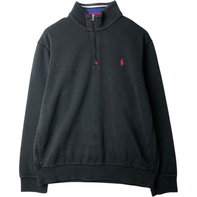 古着 ラルフローレン Ralph Lauren 鹿の子 ハーフジップスウェットシャツ トレーナー メンズL相当/eaa629573