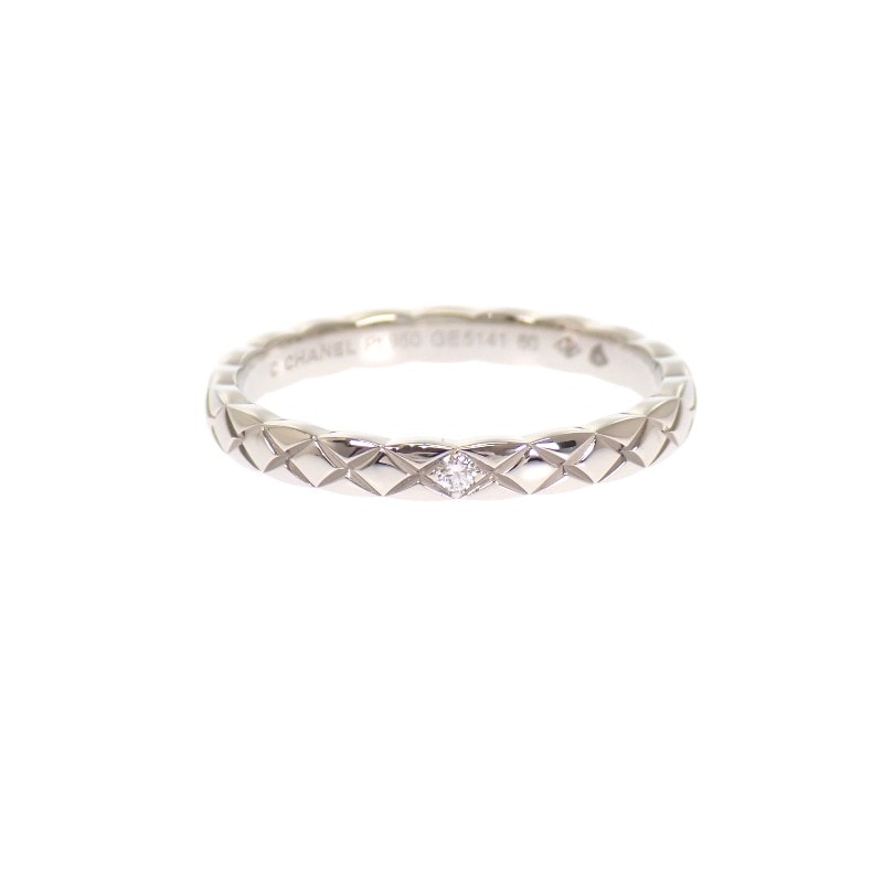 シャネル CHANEL ココクラッシュ スモール 19号 J11354 リング Pt950プラチナ ダイヤモンド #60 レディース メンズ【中古】【Aランク】