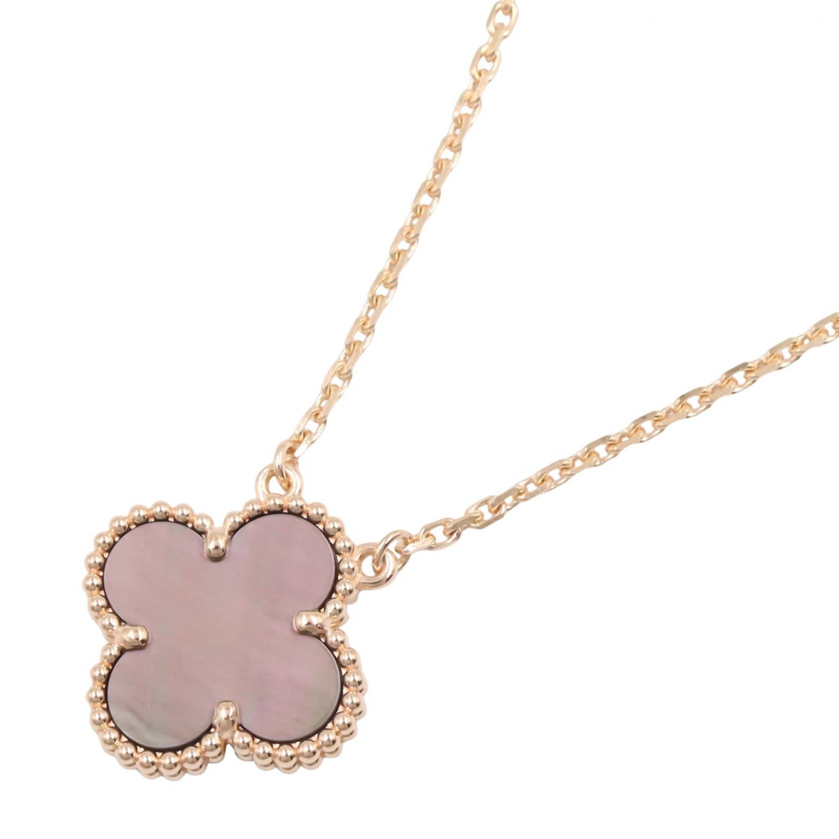 ヴァンクリーフ&アーペル Van Cleef & Arpels ヴィンテージアルハンブラ ネックレス グレーマザーオブパール ネックレス ジュエリー K18PG(ピンクゴールド) グレーマザーオブパール レディース ゴールド系