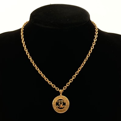 CHANEL(シャネル) ココマーク サークル 3848 ネックレス ゴールド