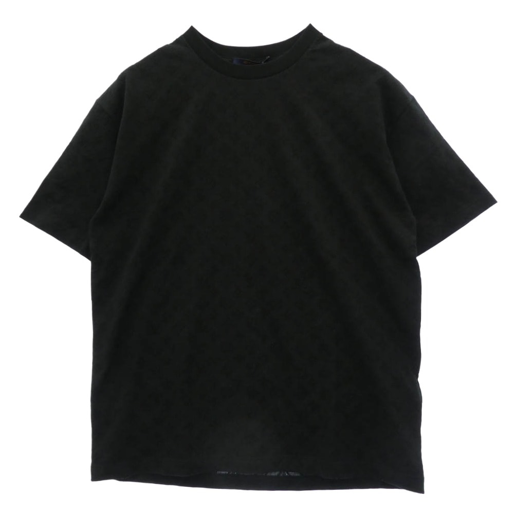 LOUIS VUITTON ルイ・ヴィトン 25SS Monogram Jacquard T-shirt モノグラム ジャカード クルーネック 半袖 Tシャツ ブラック系 L【極上美品】【中古】