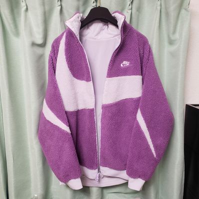 Nike Big Swoosh Reversible Boa Jacket "Purple Nebula/Violet Frost"